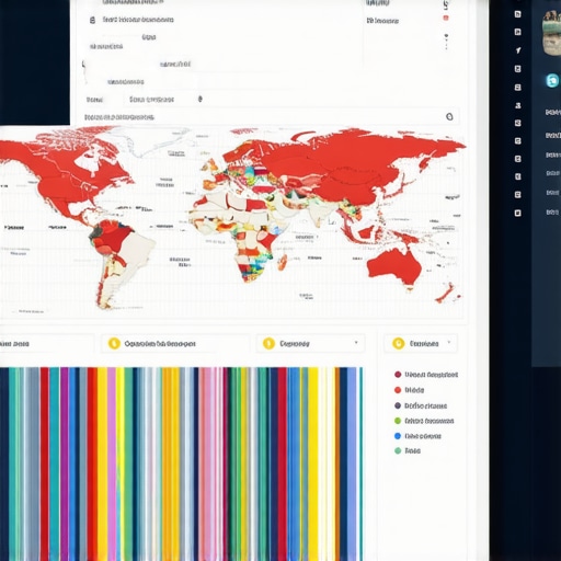 Map analytics dashboard displaying local SEO metrics and insights
