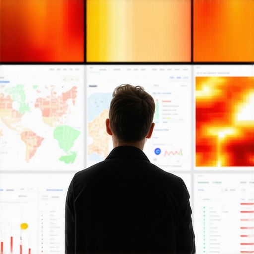 Person examining digital maps analytics dashboard with heatmaps