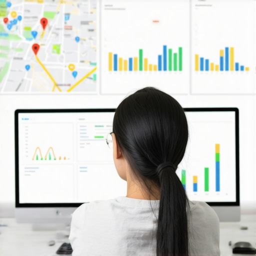 Analyzing Local SEO Data with Maps Analytics Person reviewing maps analytics dashboards on a computer screen