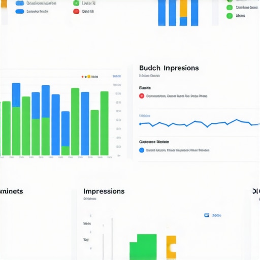 Screenshot of a Google Data Studio dashboard displaying local SEO KPIs for Google Maps
