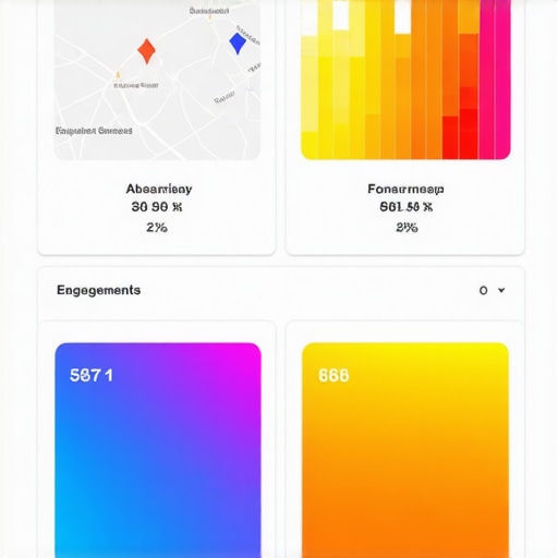 Google Maps Analytics Dashboard Screenshot of Google Maps analytics dashboard with heatmap and engagement data