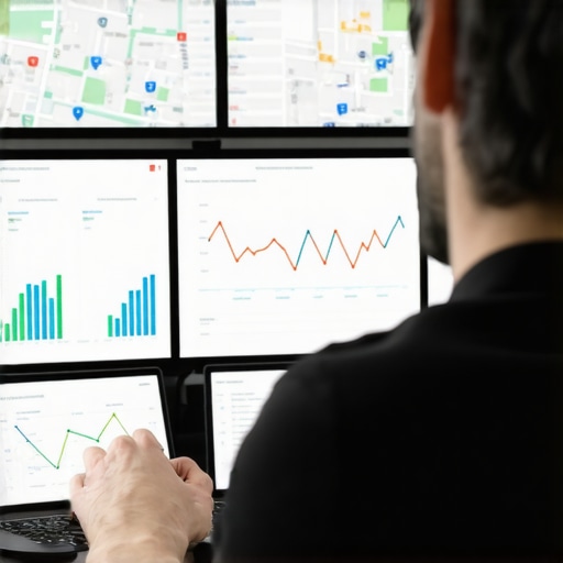 Google Maps Analytics Dashboard in Use Analytics dashboard showing local business rankings and customer data