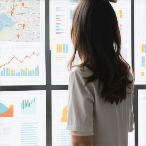 Person viewing map analytics data on computer for local SEO optimization.