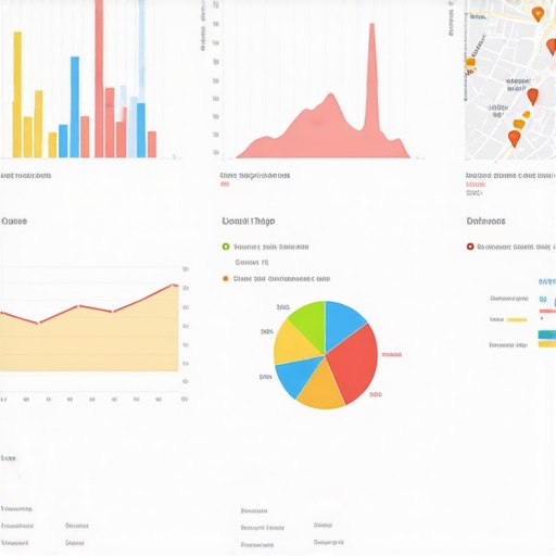 Local Maps Analytics Dashboard Screenshot of local maps analytics dashboard with performance graphs and heatmaps, illustrating data-driven SEO management.