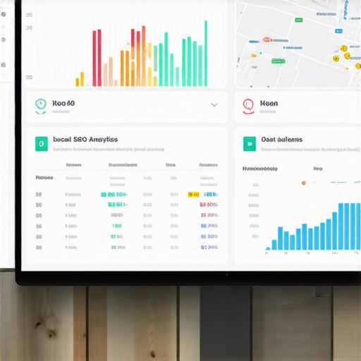 Screenshot of local SEO and maps analytics tools in use.