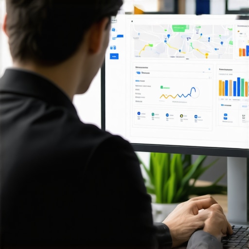 Person reviewing local SEO analytics on a computer screen to maintain Google Maps success