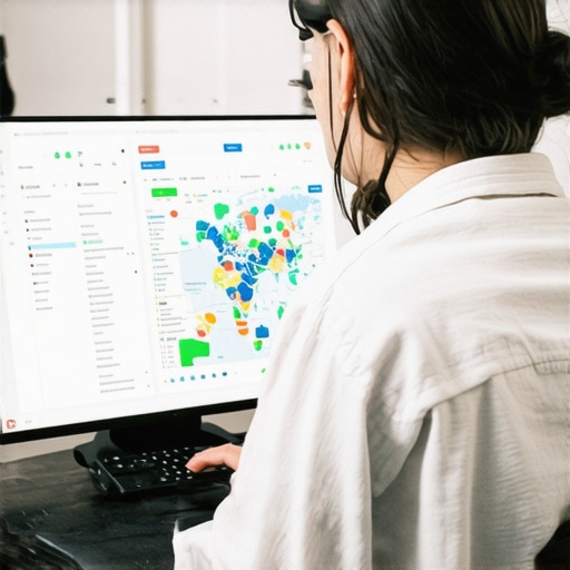 Person reviewing local SEO analytics on a laptop