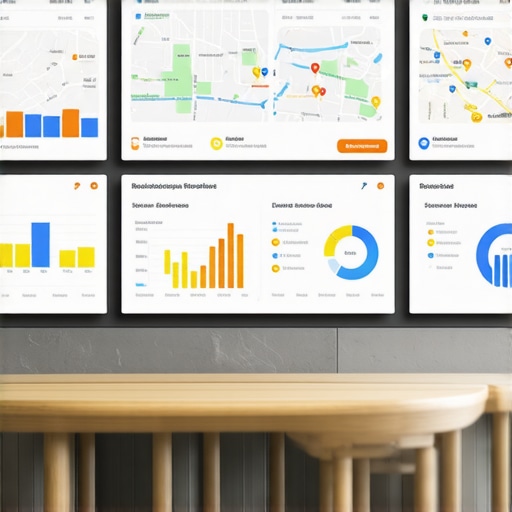 Screenshot of a local SEO analytics dashboard showing Google Maps data