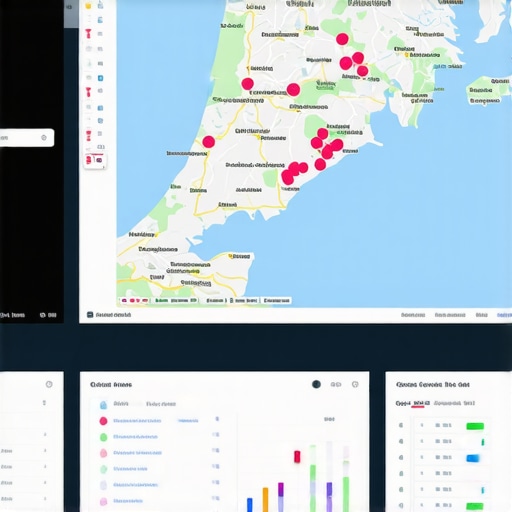 Map Analytics Dashboard for Local SEO Screenshot of map analytics dashboard highlighting customer engagement areas.