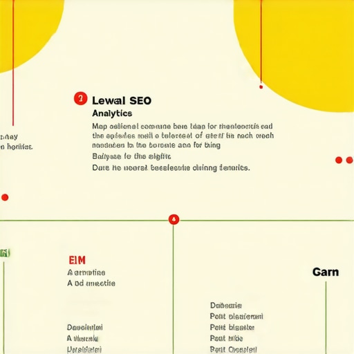 Infographic showing step-by-step process of analyzing and applying map analytics data for improving local search rankings.