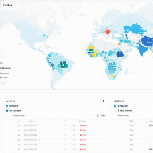 An illustrative screenshot of a Google Data Studio dashboard with local map analytics metrics
