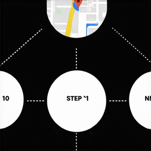 Infographic illustrating steps for analyzing and optimizing maps analytics for local SEO