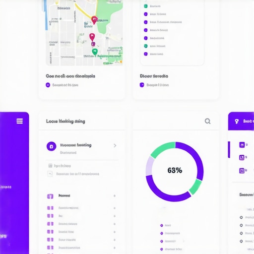 Dashboard showcasing local SEO analytics for Google Maps rankings.