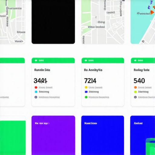 Screenshot displaying maps analytics and local ranking data for Google Maps optimization