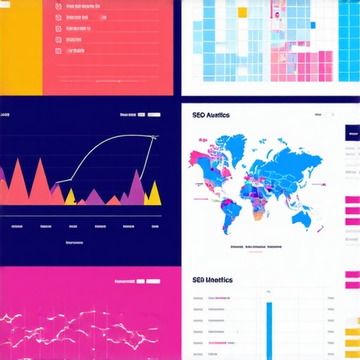 A digital dashboard showing real-time Google Maps analytics data and SEO performance metrics