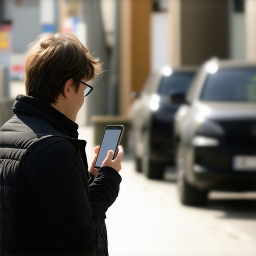Person checking local Google Maps rankings on smartphone in various neighborhoods