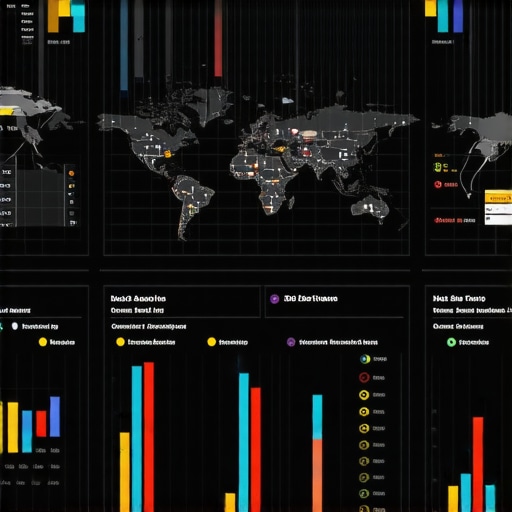 Screenshot of maps analytics dashboards with insightful data visualizations